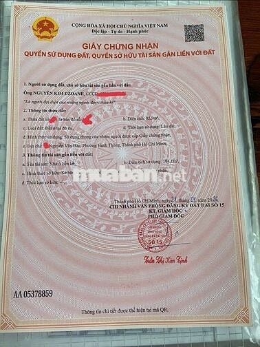 Nhà bán mặt tiền đường Nguyễn Văn Bảo. Đại học Công nghiệp 
