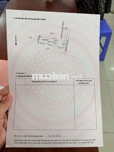Bán nhà mới xây đường Nguyễn Đức Thiệu, Dĩ An diện tích 103,7m2