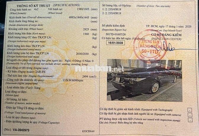 Toyota Camry 2.5Q Đỏ 22856 km