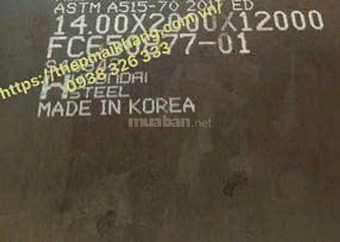 Thép Tấm Chịu Nhiệt ASTM A515Gr70,8ly,10ly,12ly,14ly,16ly,18ly,20l