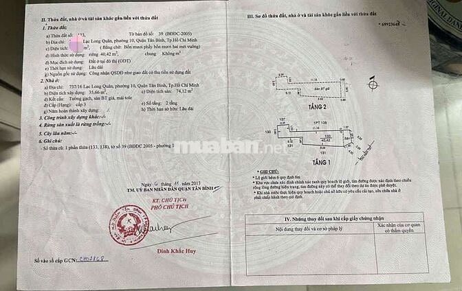 Chính Chủ GỬI Bán Gấp Căn Nhà mới Lạc Long Quân Tân Bình Hẻm Xe Tải ib