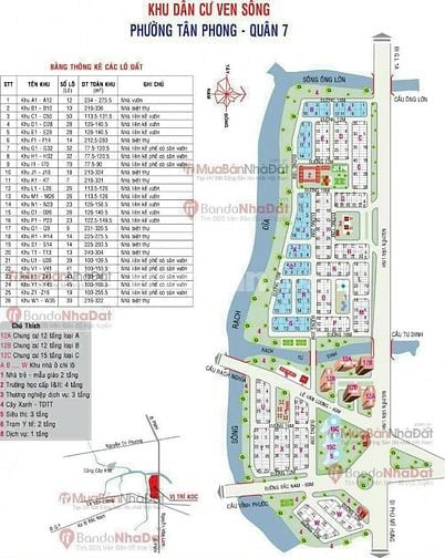 Đất Khu Ven Sông phường Tân Phong Q7. DT 5x18m + 7x18m + 12,5x18m