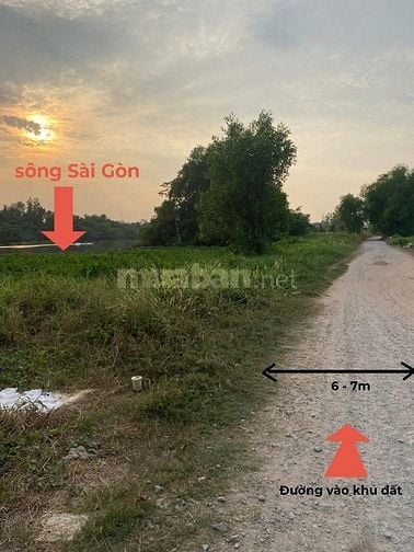 Bán đất P.Tây Nam Tp HCM giáp rạch, gần sông SG, tiện ra TL744.