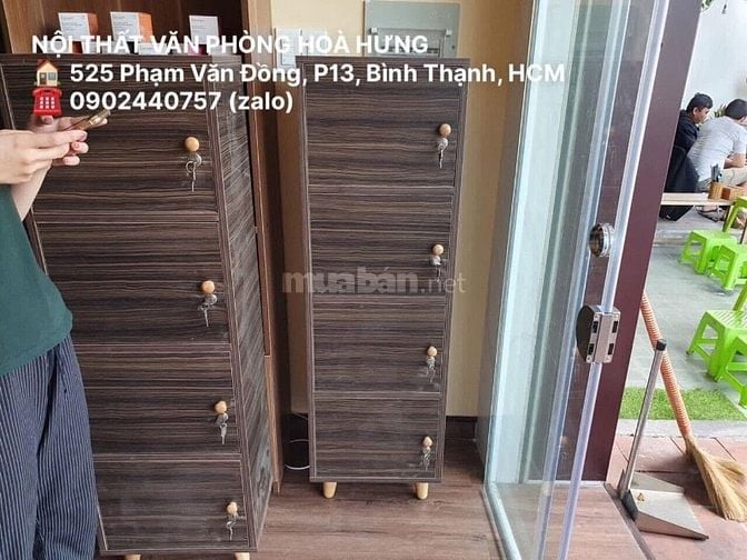 TỦ ĐỒ MINI 4 CÁNH CAO 130CM  - MÀU SỒI CÁNH TRẮNG