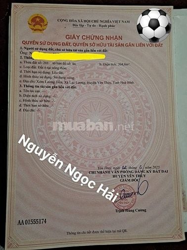500 TRIỆU – ĐẤT THỔ CƯ 204m² LẠC LƯƠNG – MT 5,66m – SỔ RIÊNG