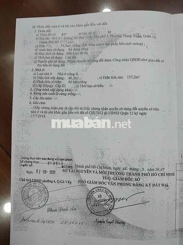 CHÍNH CHỦ BÁN NHÀ 611 HÀ HUY GIÁP