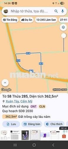 Đất thổ cư, sản phẩm hiếm có, khó tìm. Dành cho anh chị tài chính thấp