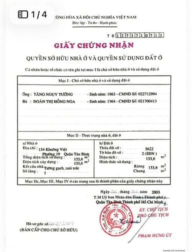 BÁN GẤP NHÀ MT KHUÔNG VIỆT, NGÂN HÀNG ĐỊNH GIÁ 16.5TỶ, CHỦ BÁN 15.9TỶ