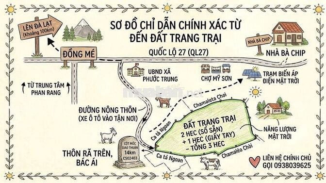 CHÍNH CHỦ BÁN 3 HECTA (30.000m²) TẠI RÃ TRÊN - PHƯỚC TRUNG