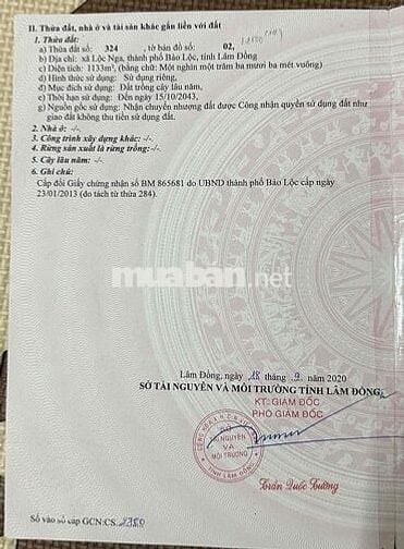 ĐẤT ĐẸP – GIÁ TỐT -BÁN NHANH Lô Đất Siêu Tiềm Năng Tại Lộc Nga , Bảo L