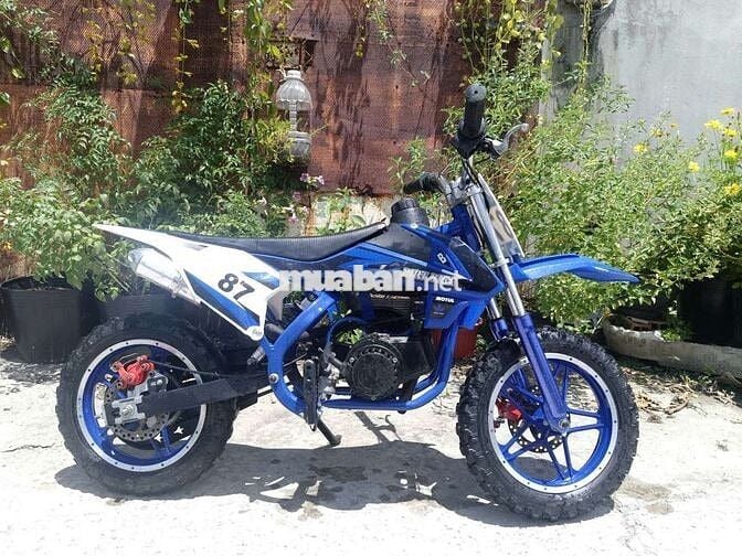 Xe máy mini 50cc Xăng pha nhớt Xanh dương