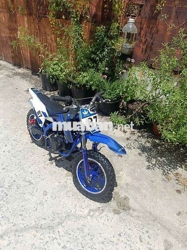 Xe máy mini 50cc Xăng pha nhớt Xanh dương