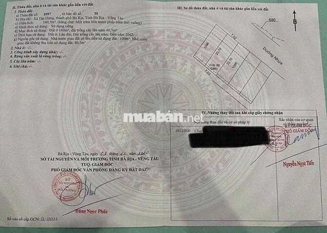 Đất phường Long Hương TPHCM (Tân Hưng Bà Rịa) gần cao tốc chỉ 9.9tr/m2