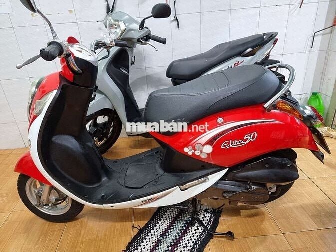 SYM Elite 50 Xe tay ga Đỏ trắng