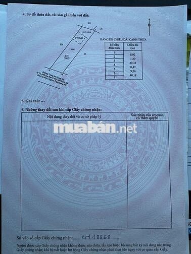 IÊU PHẨM PHƯỚC HẢI – HƠN 1100m² CHỈ 1 TỶ 550 (SẴN GẦN 900m² THỔ CƯ)