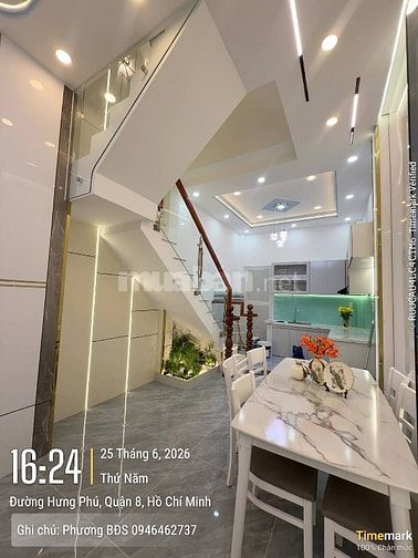 HƯNG PHÚ QUẬN 8, NHÀ XÂY MỚI, TẶNG NỘI THẤT. HẺM Ô TÔ 40M2 4 TẦNG. 