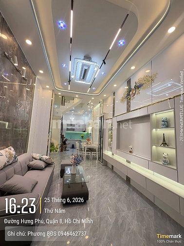 HƯNG PHÚ QUẬN 8, NHÀ XÂY MỚI, TẶNG NỘI THẤT. HẺM Ô TÔ 40M2 4 TẦNG. 