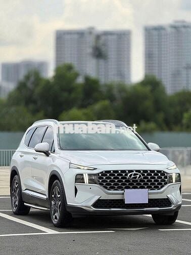 Hyundai SantaFe 2021 2.5G Pre 4x4 Trắng 5 vạn km