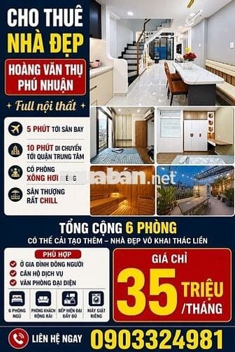 CHỈ 15 TR/TH - NHÀ CHO THUÊ NGUYÊN CĂN CMT8 - NHÀ SẠCH VÔ Ở LIỀN 3PN