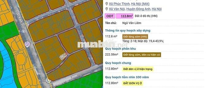 🔥 CHÍNH CHỦ BÁN ĐẤT THỔ CƯ VIÊN NỘI – XÃ PHÚC THỊNH (XÃ VÂN NỘI CŨ)