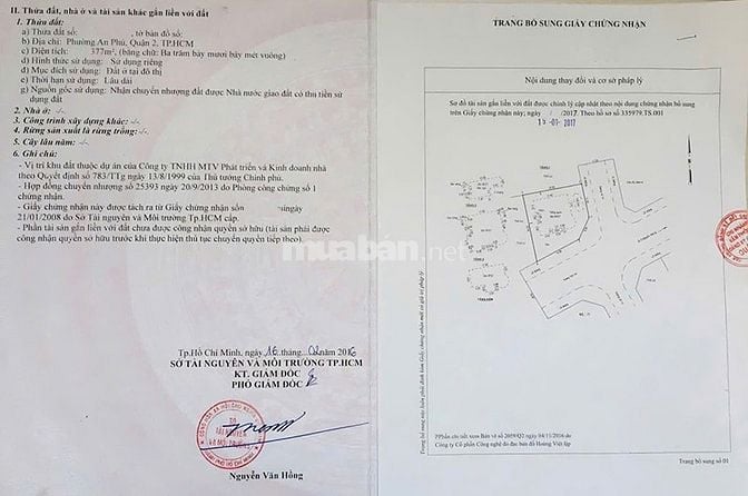 Bán khuôn đất vàng An Phú, Thủ Đức, 20x20m vuông vức, có HĐT ổn định