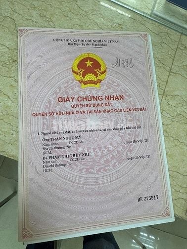 Nhà mới 3 tầng – Chỉ 6,3 tỷ – Gần Phan Huy Ích, Emart Gò Vấp – 3 phòng