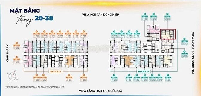 BÁN CĂN GÓC 61m2 - 2PN2WC BCONS TÂN ĐÔNG HIỆP GIÁ GỐC 