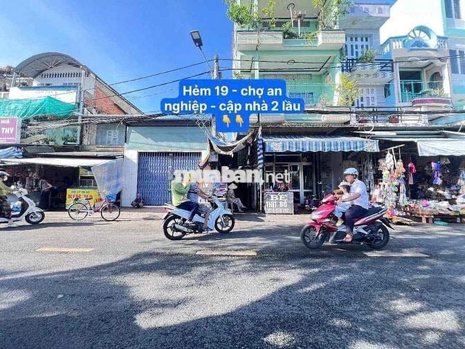 BÁN NỀN CÓ SẲN NHÀ TRỆT LỬNG DỂ CẢI TẠO,HẺM 19 NGAY CHỢ AN NGHIỆP