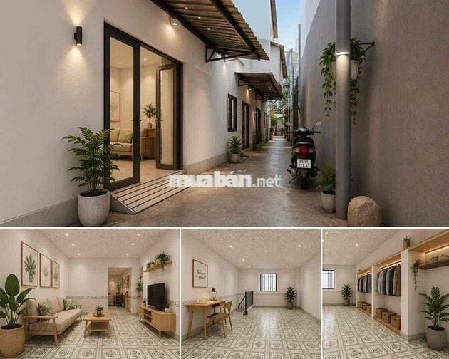 BÁN NỀN CÓ SẲN NHÀ TRỆT LỬNG DỂ CẢI TẠO,HẺM 19 NGAY CHỢ AN NGHIỆP