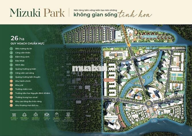 Giỏ hàng Đẹp Trellia Cove - KĐT Mizuki Park - 2PN 3PN trực tiếp CĐT