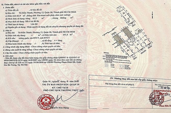 Bán nhà mặt tiền Tô Hiến Thành, Q10, DT 61,9m² cao 4 tầng. Giá 32 tỷ