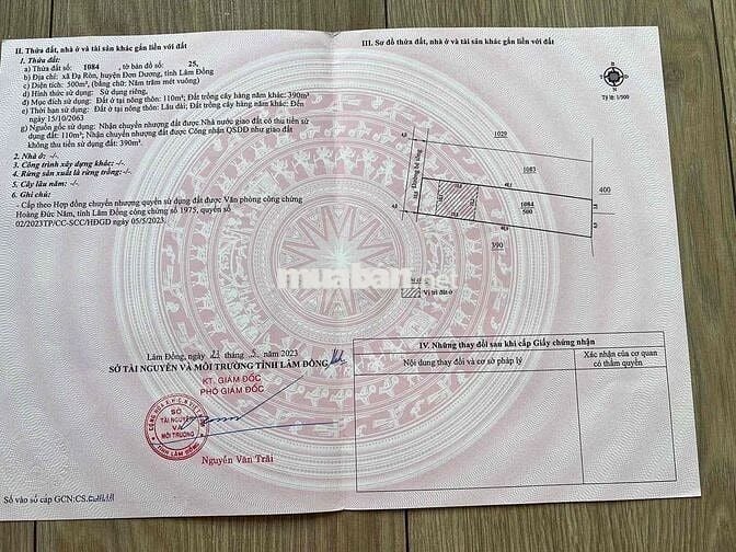 Bán Đất khu dân cư Suối Thông B Đơn Dương Lâm Đồng