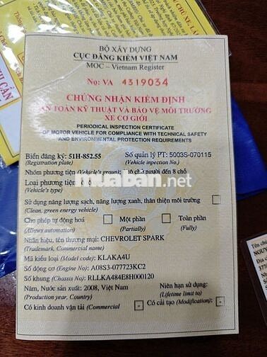 Xe Spark 2008, số tự động, Odo 47.300 km