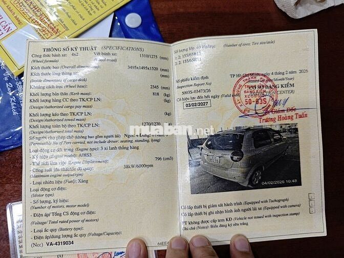 Xe Spark 2008, số tự động, Odo 47.300 km