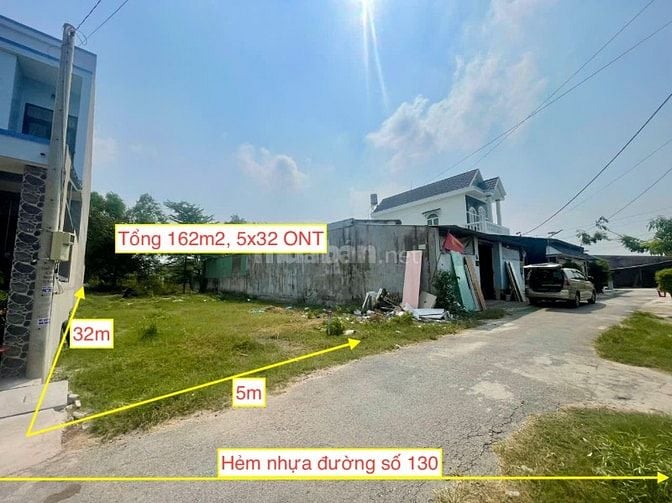 Bán đất đẹp xã Tân Thạnh Đông 162m2 5x32 ONT.Giá 2 tỷ 300 triệu. 