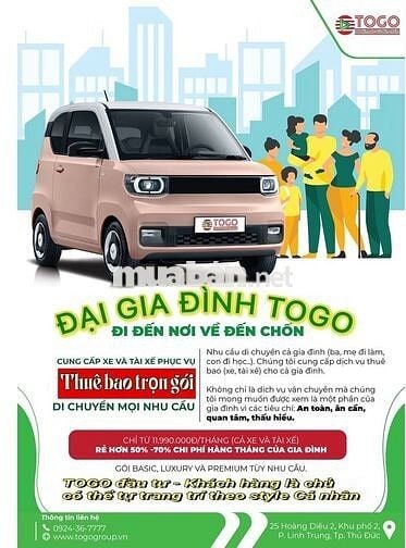 TOGO GROUP TUYỂN TÀI XẾ B2, D