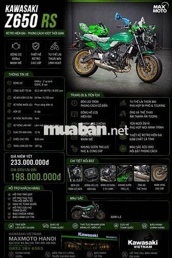 Kawasaki Z650RS 2023 Xanh Candy Emerald 649cc