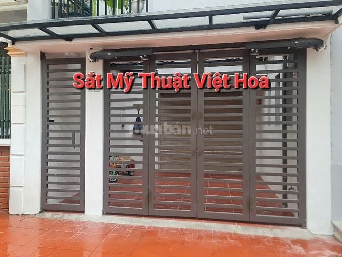Cổng inox phun sơn tĩnh điện cao cấp, đẹp, bền