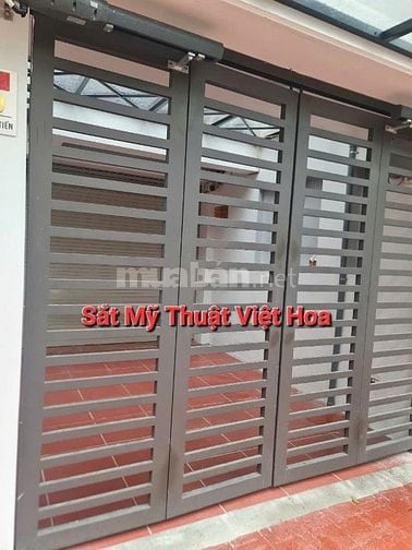 Cổng inox phun sơn tĩnh điện cao cấp, đẹp, bền