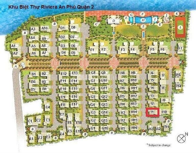 Bán biệt thự căn góc Villa Riviera An Phú, DT 277m²,  hướng Đông Nam