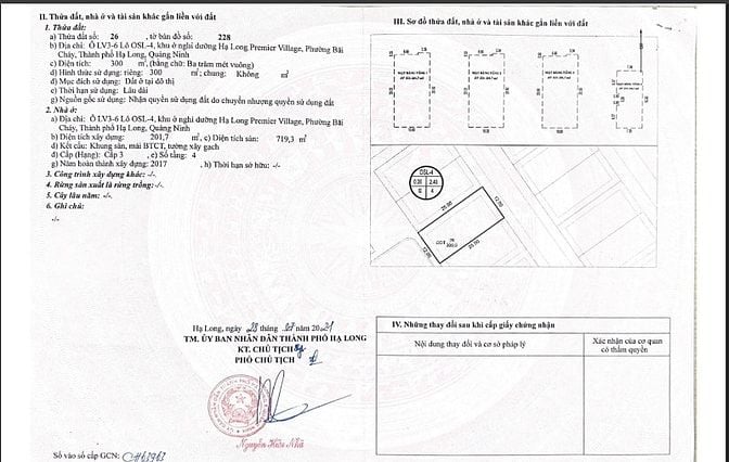 Chính chủ cần bán biệt thự liền kề tại Premier Village Hạ Long 300m² M