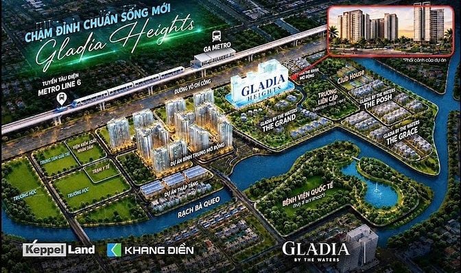 Bán căn hộ GLADIA HEIGHTS – Quận 2 giá chỉ từ 83 triệu/m², CK 12%