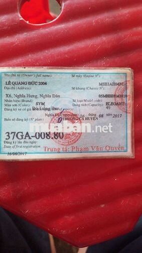 SYM Elegant 2017 Đỏ trắng 49cc
