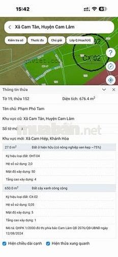 Diện tích 1200m mặt tiền đường nhựa rộng 36m giá 450k/m Hông UBND xã