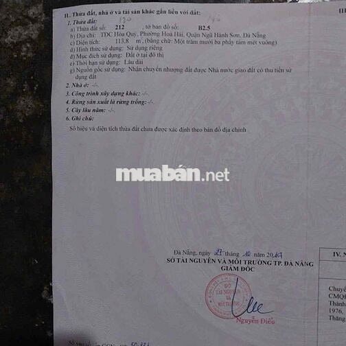 Chính chủ đi định cư cần bán gấp đất đường 7,5m Nguyễn Minh Châu, làng