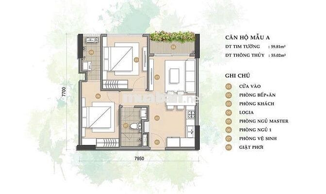 Giỏ hàng Trellia Cove - KĐT Mizuki Park - 2PN 1WC