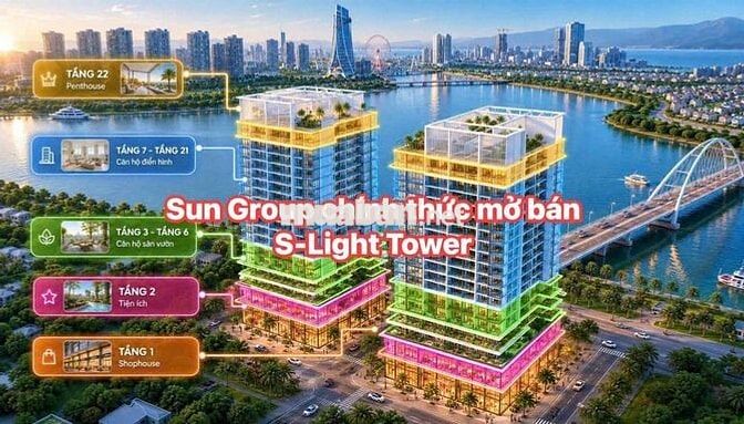 SLight Tower căn hộ hạng mặt sông ngắm pháo hoa Diff tầm nhìn vĩnh cửu