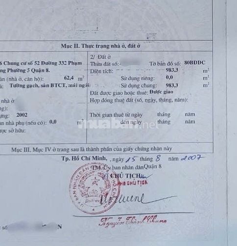🌹Chung cư 52 P5 Q8 2PN 62,4m2 thang máy shr ngay TTHC Q8 hỗ trợ NH🌹