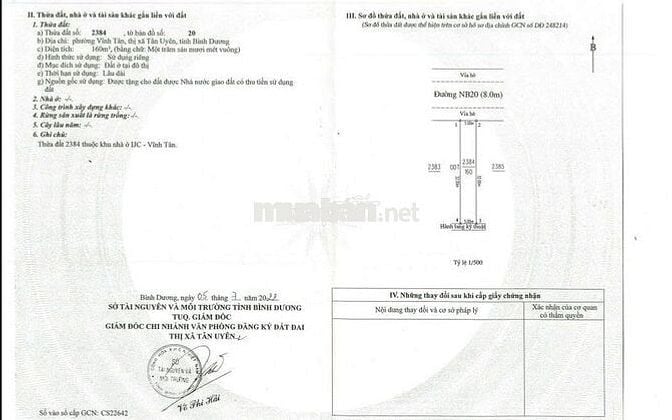 Bán đất nền thổ cư đô thị 160m² KDC IJC Vĩnh Tân