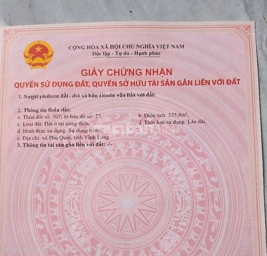 Đất full thổ cư hơn 200m2 gần KCN Hòa Phú